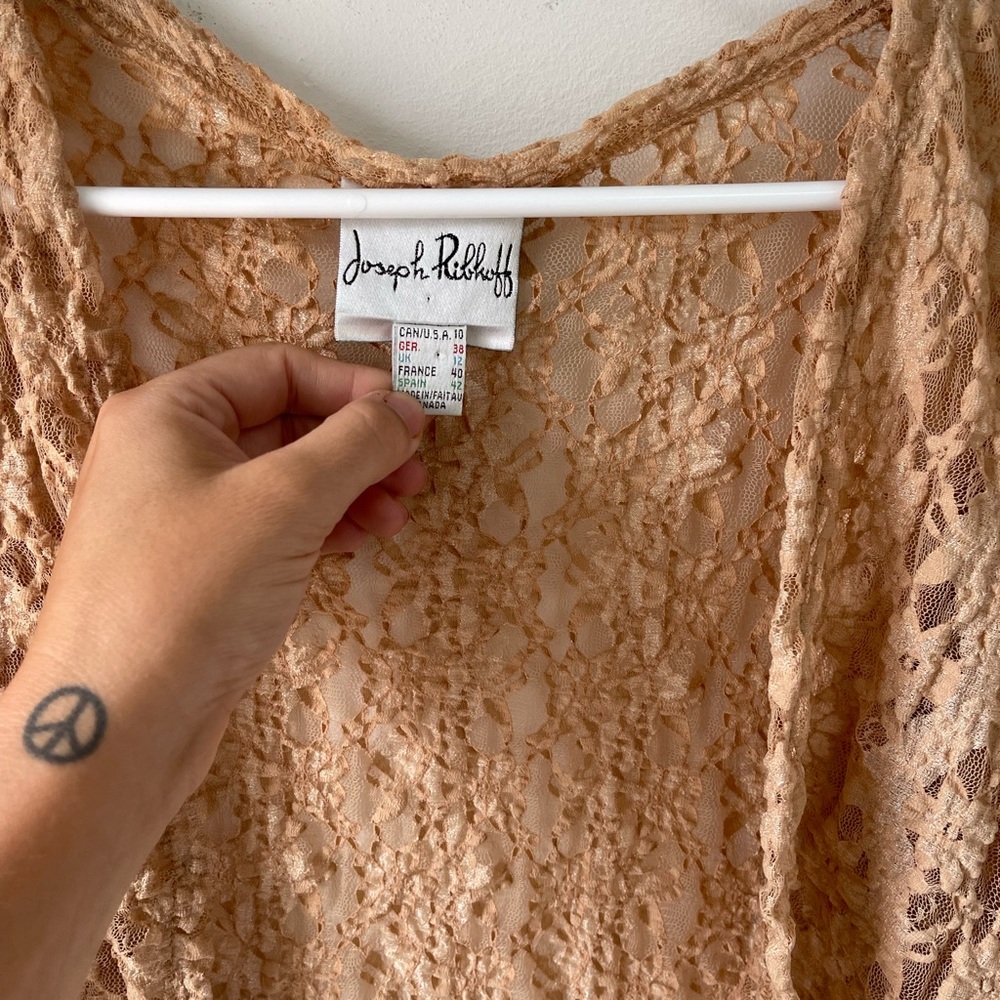 90’s two piece lace shirt and shrug combo - Picture 7 of 9